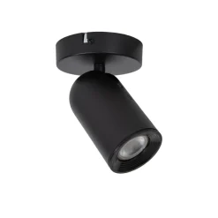 Lucide Plafondspot Punch Zwart - GU10 - Ø 10 cm