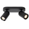Lucide Plafondspot Punch Zwart - 2 x GU10 - 26 cm breed