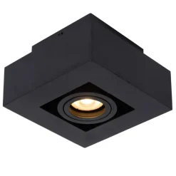 Lucide Plafondspot Xirax Zwart - GU10 - 14x14 cm
