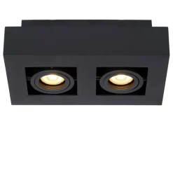 Lucide Plafondspot Xirax Zwart - 2 x GU10 - 14x25 cm