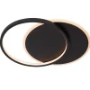 Lucide Plafonniere Axelle Zwart - LED - 39x30 cm