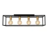 Lucide Plafonniere Ruben Zwart - 4 x E27 - 80 cm breed