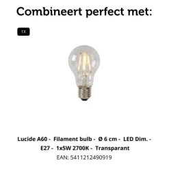 Lucide Tafellamp Firmin Goud - E27 - 24 cm hoog