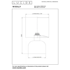 Lucide Tafellamp Woolly Geel - E14 - 28 cm hoog