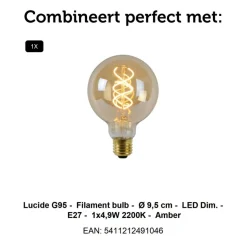Lucide Vloerlamp Maya Beige - E27 - 150 cm hoog