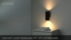 Lucide Wandlamp Bondi Zwart - GU10 - 18 cm hoog
