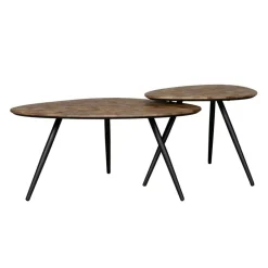 Salontafel Covas Bruin - set 2 stuks