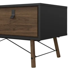 Salontafel Denver Zwart / Walnoot - 102x48 cm