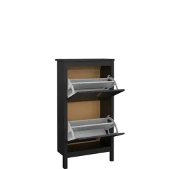 Schoenenkast Dallas Zwart - 54x103x25 cm