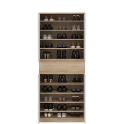 Schoenenkast Luna Wit - 81x192x40 cm