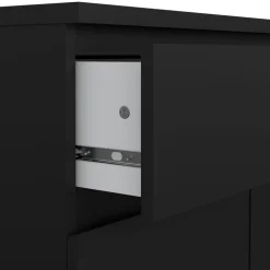 Schoenenkast Luna Zwart - 81x101x40 cm