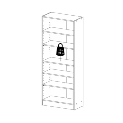 Schoenenkast Miami Zwart - 69x170x35 cm