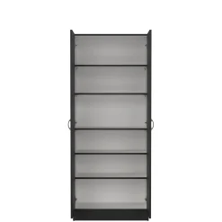 Schoenenkast Miami Zwart - 69x170x35 cm