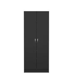 Schoenenkast Miami Zwart - 69x170x35 cm