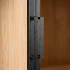 Vitrinekast Chester Zwart - 105x214x40 cm