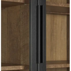 Vitrinekast Zwanenburg Zwart - 190x212x48 cm