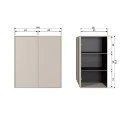 vtwonen Kast Daily Greige - 100x50x58 cm
