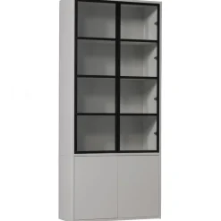 vtwonen Vitrinekast Basic Mist - 101x230x40 cm