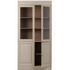 vtwonen Vitrinekast Chow Greige - 105x215x40 cm