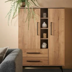 Wandkast Batenburg Naturel - 120x170x45 cm
