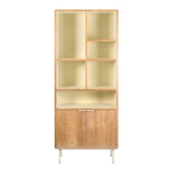 Wandkast Doble Naturel / Crème - 85x210x40 cm