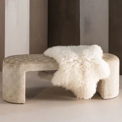 WOOOD Bank Jacob Beige - 130x46 cm