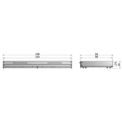 WOOOD Bedlade Dennis Grijs - 90x190 cm