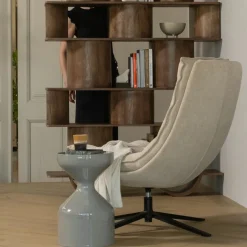 WOOOD Bijzettafel Floyd Grijs - Ø 30 cm