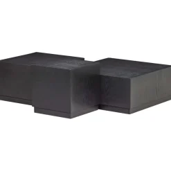WOOOD Bijzettafel Pim Zwart - set 3 stuks