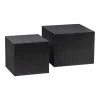 WOOOD Bijzettafel Sanne Zwart - set 2 stuks