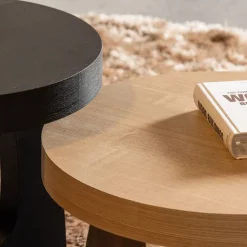 WOOOD Bijzettafel Tala Naturel - Ø 55 cm