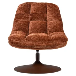 WOOOD Draaifauteuil Elvi Roestbruin
