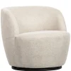 WOOOD Draaifauteuil Serra Crème