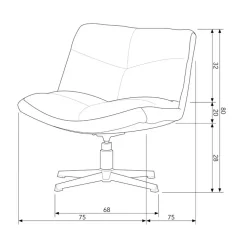 WOOOD Draaifauteuil Vinny Beige