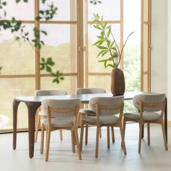 WOOOD Eettafel Fiore Donkerbruin - 230x95 cm