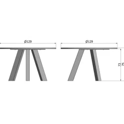 WOOOD Eettafel Rhonda Zwart - Ø 129 cm