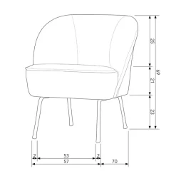 WOOOD Fauteuil Vogue Beige