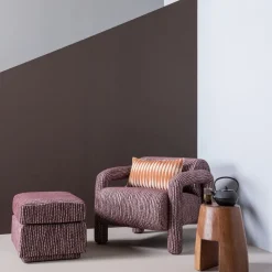 WOOOD Hocker Lou Bordeauxrood - 60x50 cm