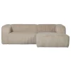 WOOOD Hoekbank Bean Rechts Beige