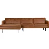 WOOOD Hoekbank Rodeo Links Cognac
