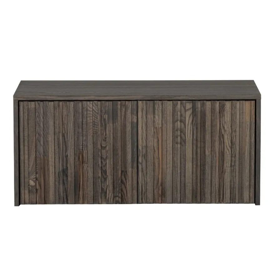 WOOOD Kistbank New Gravure Bruin - 88x50x40 cm
