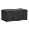WOOOD Kistbank New Gravure Zwart - 88x50x40 cm