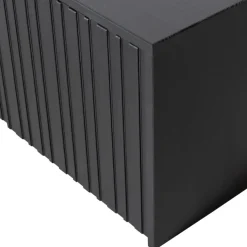 WOOOD Kistbank New Gravure Zwart - 88x50x40 cm