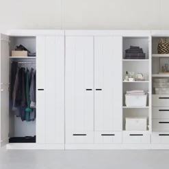 WOOOD Kledingkast Connect Wit - 94x195x53 cm