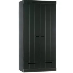 WOOOD Kledingkast Connect Zwart - 94x195x53 cm
