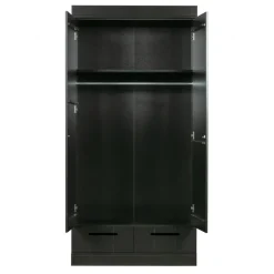 WOOOD Kledingkast Connect Zwart - 94x195x53 cm