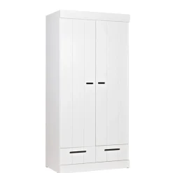 WOOOD Kledingkast Connect Wit - 94x195x53 cm