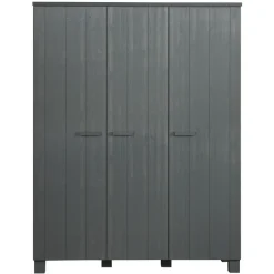 WOOOD Kledingkast Dennis Staalgrijs - 158x202x55 cm