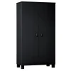 WOOOD Kledingkast Ties Zwart - 111x202x55 cm
