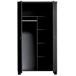 WOOOD Kledingkast Ties Zwart - 111x202x55 cm